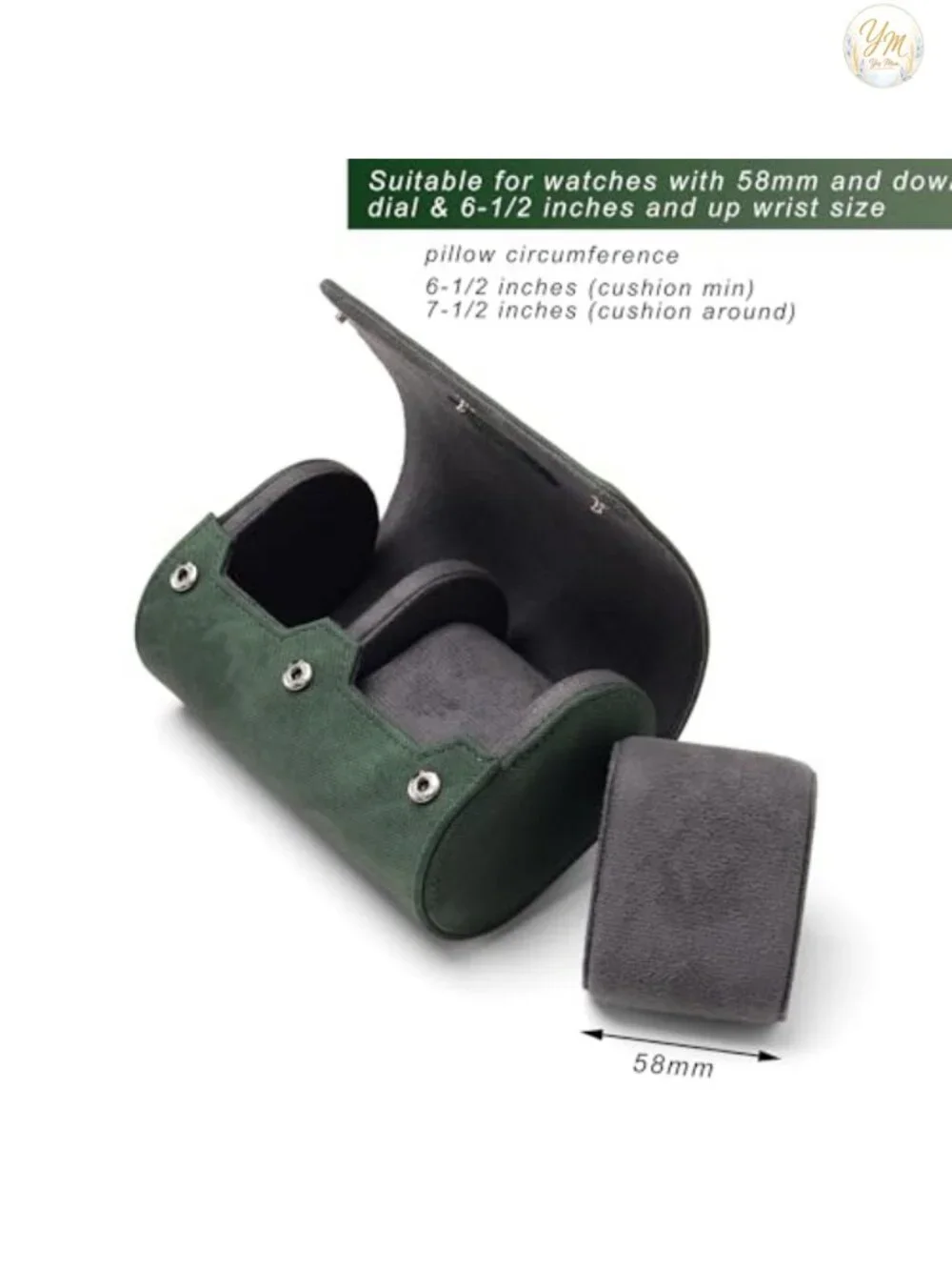 Travel Watch Roll Case PU Leather 2 Slot Portable Organizer